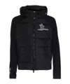 Moncler Polartec Tech Blend Down Zip-up Cardigan In Black