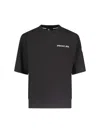 Moncler Grenoble Logo T-shirt In Black Cotton Crew Neck