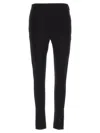 Moncler Brand-embossed Slim-fit High-rise Stretch-woven Leggings In Black