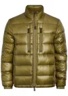 Moncler S Medium Green Orres Packable Shell-down Bomber Jacket In Green