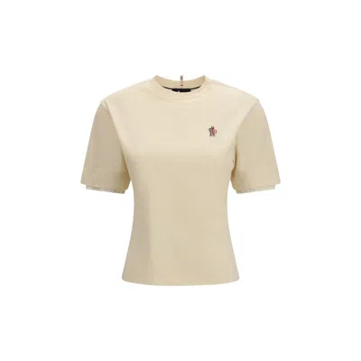 Moncler Grenoble Logo-embroidered Cotton T-shirt In Brown