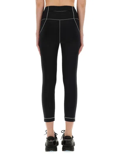 Moncler Grenoble Logo-embroidered Leggings In Black