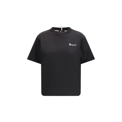 Moncler Grenoble Logo-print Cotton T-shirt In Gray