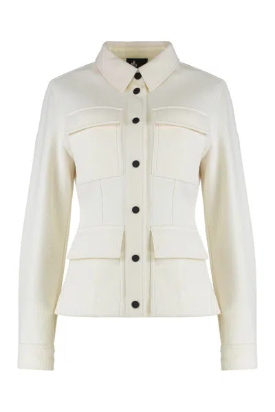 Moncler Grenoble Long Sleeve Shirt In Interlock In White
