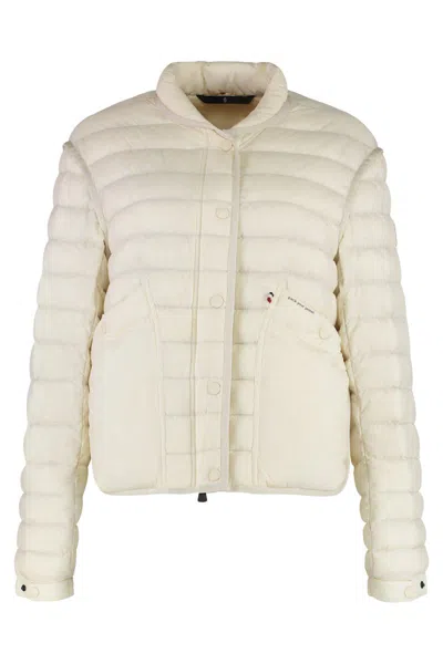 Moncler Grenoble Madulain Short Down Jacket In Neutral