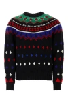 MONCLER MONCLER GRENOBLE MAN EMBROIDERED WOOL BLEND TRICOT SWEATER