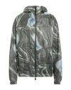 Moncler Day Namic Abstract-print Bomber Jacket In Green