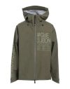 Moncler Grenoble Man Jacket Military Green Size 4 Polyester In Green