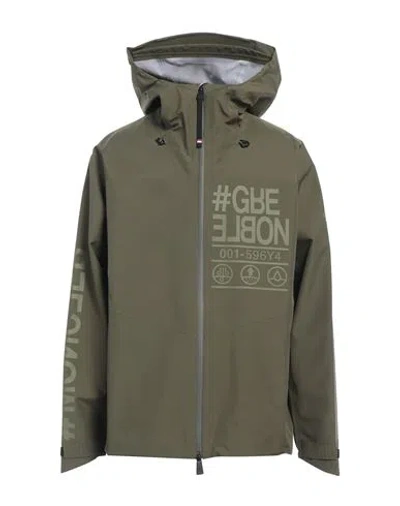 Moncler Grenoble Man Jacket Military Green Size 4 Polyester