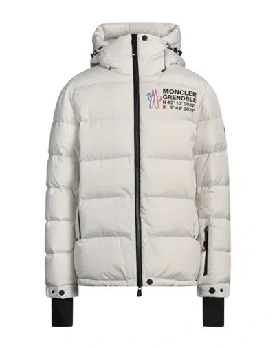 Moncler Grenoble Man Puffer Cream Size 4 Polyamide In White