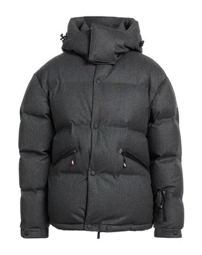 Moncler Grenoble Man Puffer Grey Size 3 Virgin Wool, Polyamide, Elastane