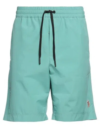 Moncler Grenoble Man Shorts & Bermuda Shorts Turquoise Size L Polyester In Blue