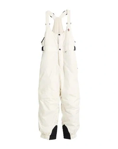 Moncler Grenoble Man Snow Wear Ivory Size L Polyester In White