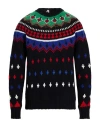 Moncler Grenoble Man Sweater Black Size L Virgin Wool, Polyamide In Multi