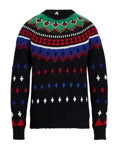 Moncler Grenoble Man Sweater Black Size L Virgin Wool, Polyamide In Multi