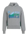 MONCLER MONCLER GRENOBLE MAN SWEATSHIRT GREY SIZE L POLYAMIDE, POLYESTER