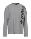 Moncler Grenoble Man T-shirt Grey Size Xl Cotton In Grey