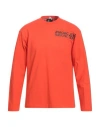 Moncler Grenoble Man T-shirt Orange Size S Cotton