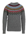 Moncler Grenoble Man Turtleneck Grey Size L Virgin Wool