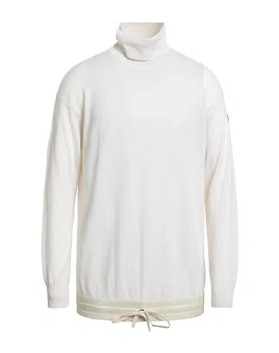 Moncler Grenoble Man Turtleneck Ivory Size S Cashmere, Polyamide In White