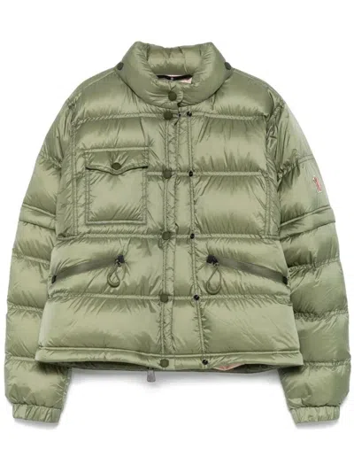 Moncler Women Grenoble Mauduit 2-in-1 Short Down Jacket In Green