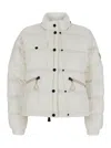 Moncler Mauduit White Polyester Bomber Jacket In White
