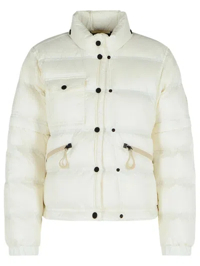 MONCLER MONCLER GRENOBLE 'MAUDUIT' WHITE POLYESTER BOMBER JACKET