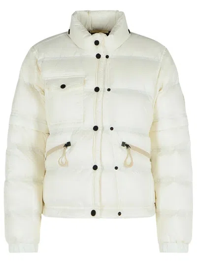 MONCLER MONCLER GRENOBLE 'MAUDUIT' WHITE POLYESTER BOMBER JACKET