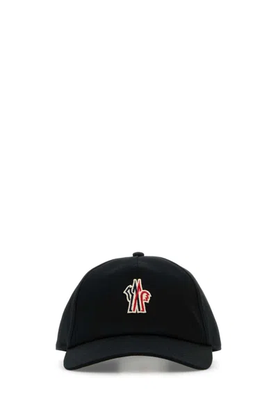 Moncler Grenoble Men Black Cotton Baseball Cap