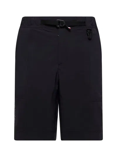 Moncler Grenoble Men Black Hardshell Fabric Shorts