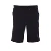 Moncler Black Bermuda Shorts With Logo In Black