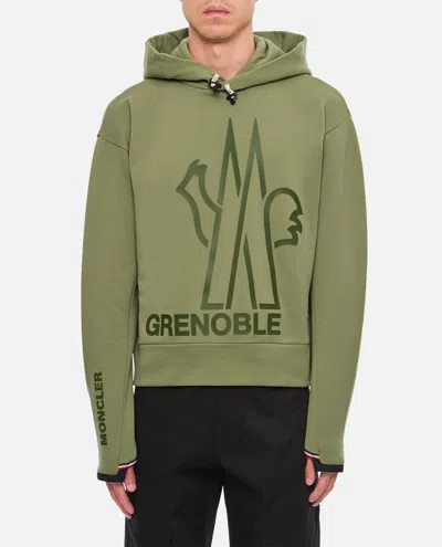 Moncler Grenoble Men Hoodie Sweatshirt In Green