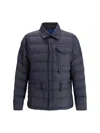 Moncler Lavachey Buttoned Down Jacket In Blue