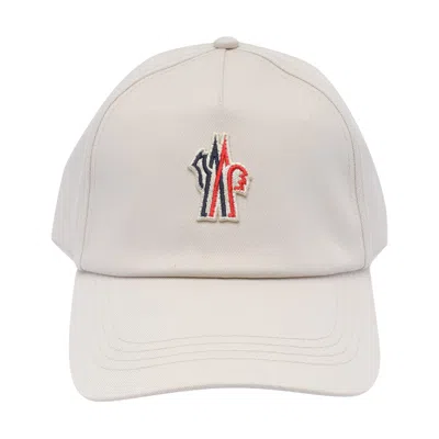 Moncler Grenoble Men Logo Baseball Cap In White