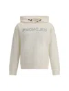 Moncler Grenoble Cotton Sweatshirt Logo In White