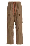 Moncler Nylon Cargo Pants With Drawstring In Cream