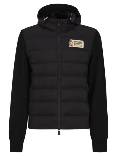 Moncler Padded Zip-up Sweatshirt In Black