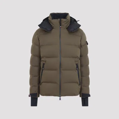 Moncler Grenoble Men's Quilted Down & Feather Jacket In Green