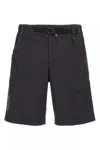 Moncler Grenoble Men Day-namic Nylon Bermuda Shorts With Adjustable Drawstring In Black