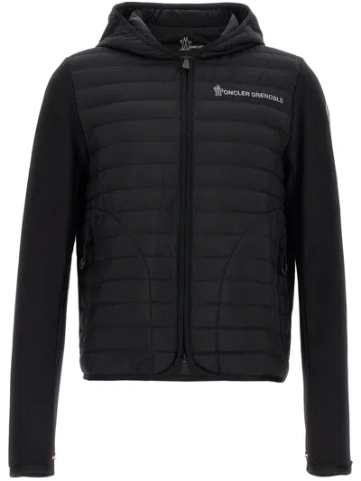 Moncler Grenoble Men Zip Up Cardigan In Black