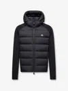 Moncler Polartec Zip-up Hoodie Hood Long Sleeves In Black