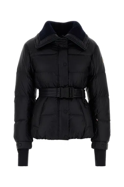 Moncler Grenoble Midnight Blue Nylon Batailleuse Down Jacket In Black