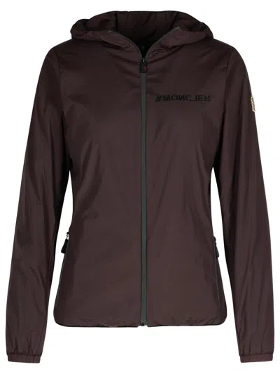 MONCLER MONCLER GRENOBLE 'MIETRES' BROWN POLYAMIDE BLEND JACKET WOMEN