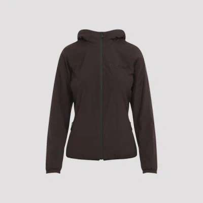 Moncler Mietres Packable Hooded Shell Jacket, Women, Brown, Size: 2