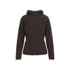 Moncler Mietres Packable Hooded Shell Jacket, Women, Brown, Size: 2 In Red