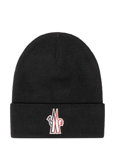 Moncler Grenoble Mini Beanie With Wide Cuff In Black
