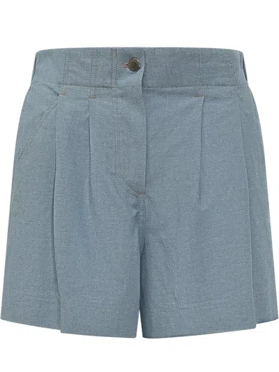 Moncler Grenoble Mini Comfort Shorts With High-performance Fabric In Blue