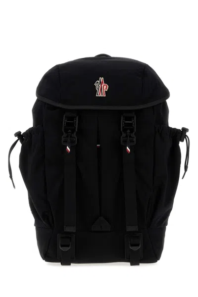 Moncler Grenoble Mini Fabric Backpack 27cm X 41cm X 14cm In Black