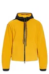 Moncler Zip-up Fleece Hoodie In Yellow