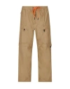 Moncler Elastic Waist Straight Leg Trousers In Beige